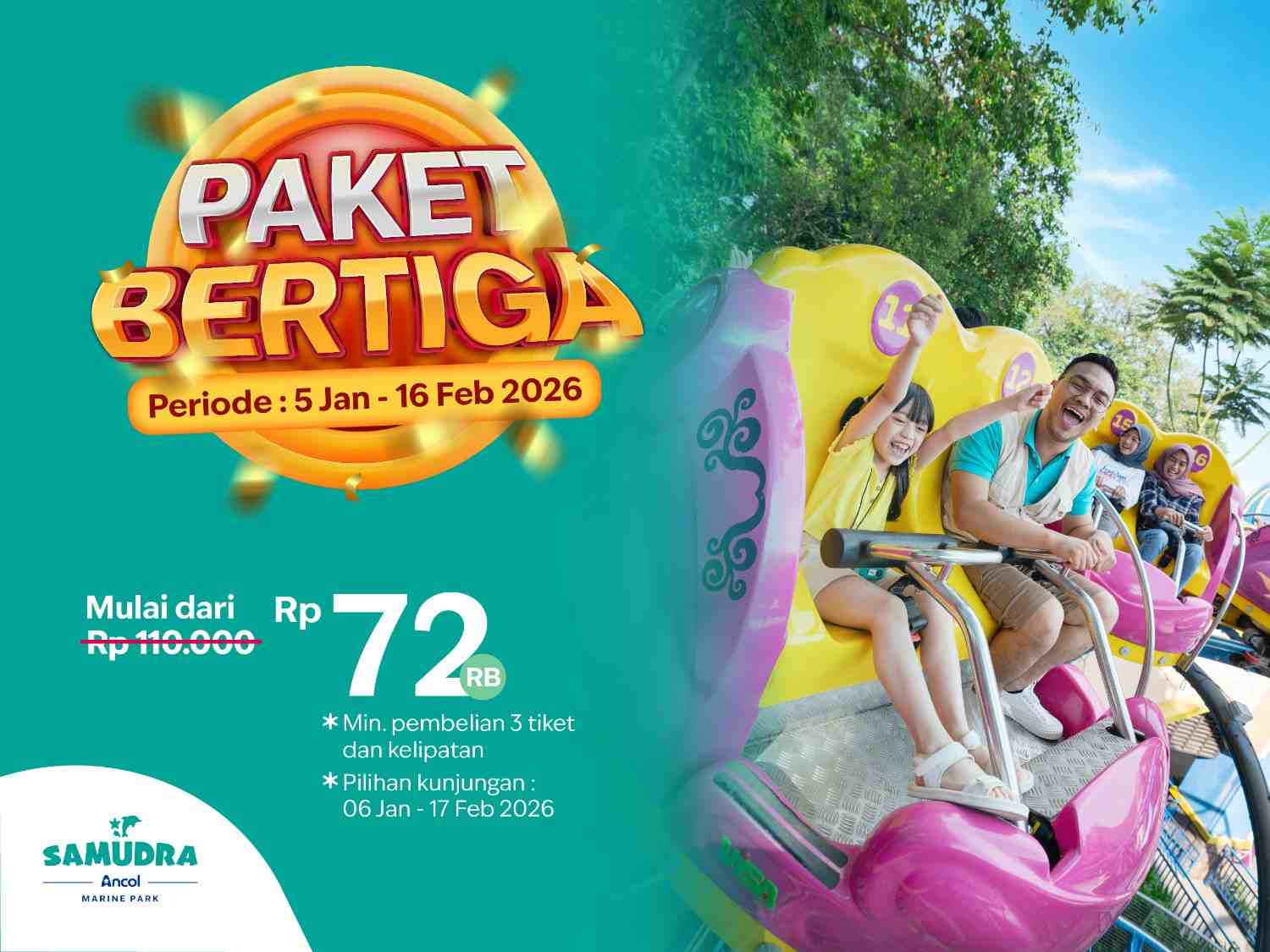 BERTIGA LEBIH HEMAT! Main ke Samudra Ancol Mulai Dari 72rb!